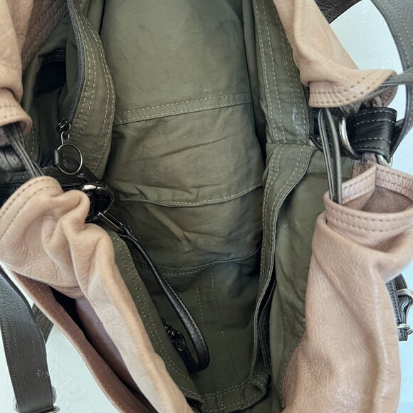 Rough & Tumble Borough Bag Womens Convertible Beige Brown Leather Crossbody - Picture 12 of 16